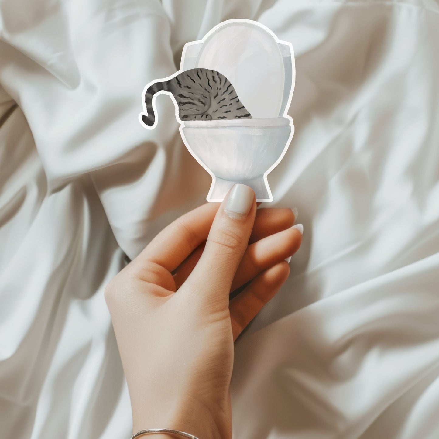 Tabby Cat Vinyl Sticker - MerikaArt