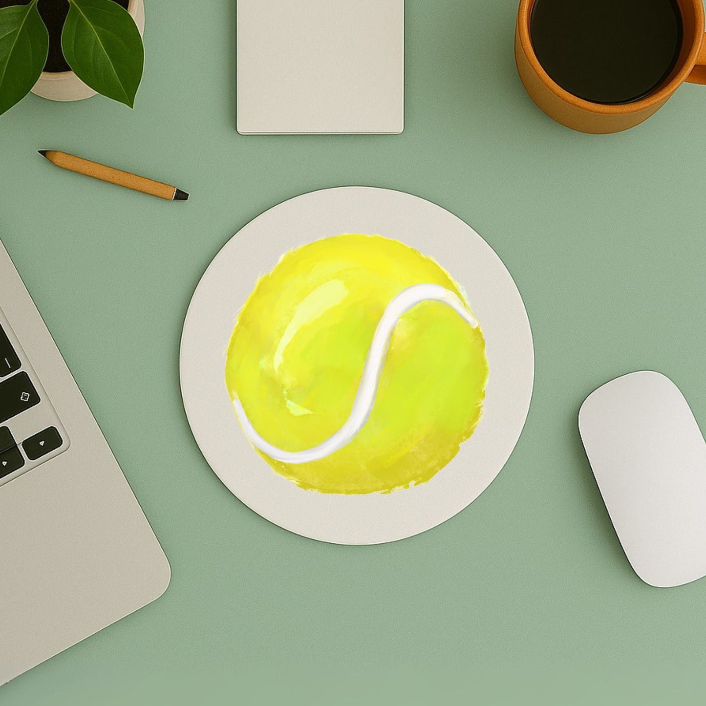Tennis Ball Mousepad - MerikaArt