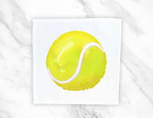 Tennis Ball Washcloth - Kids Bathroom Towel - MerikaArt