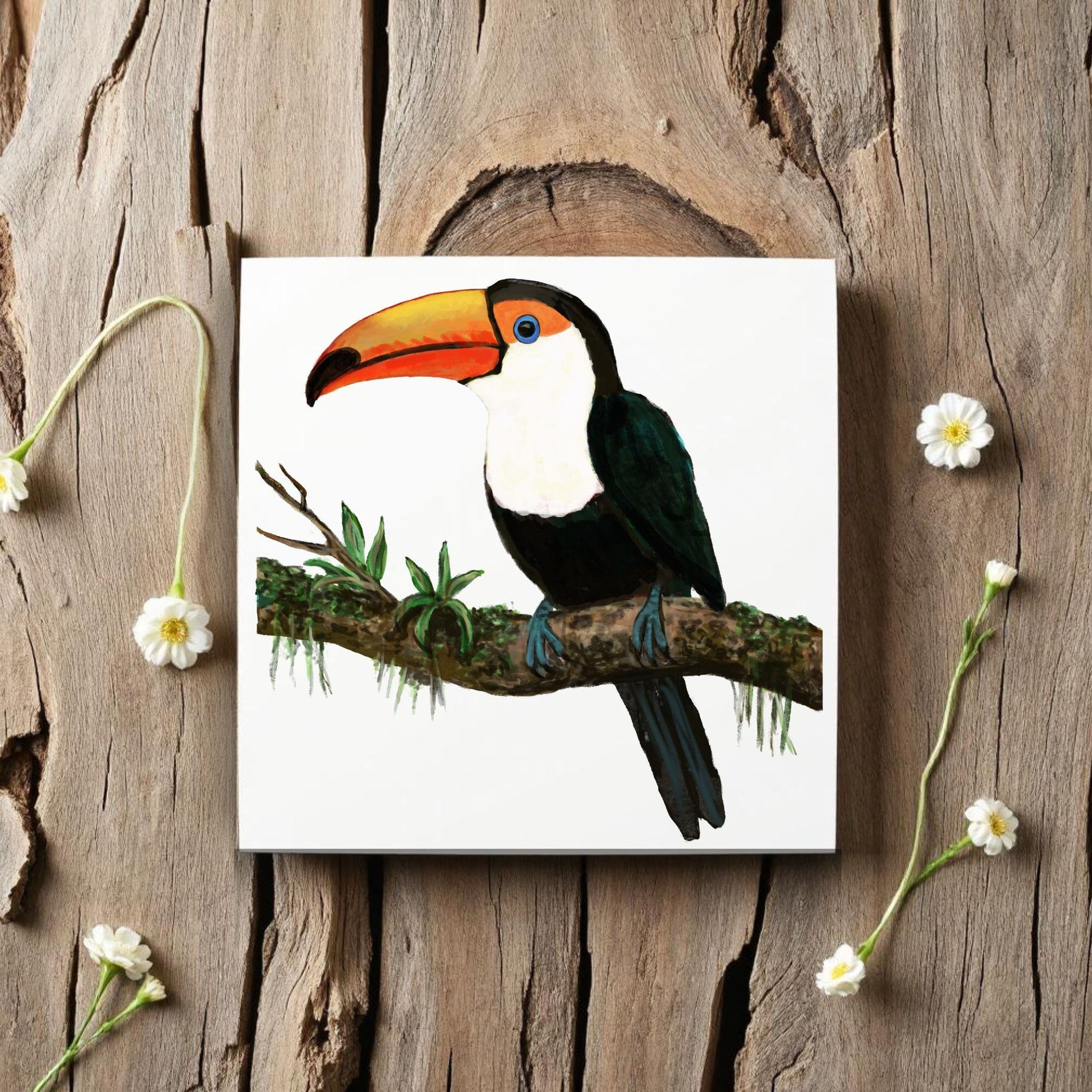 Toco Toucan Ceramic Tile - MerikaArt