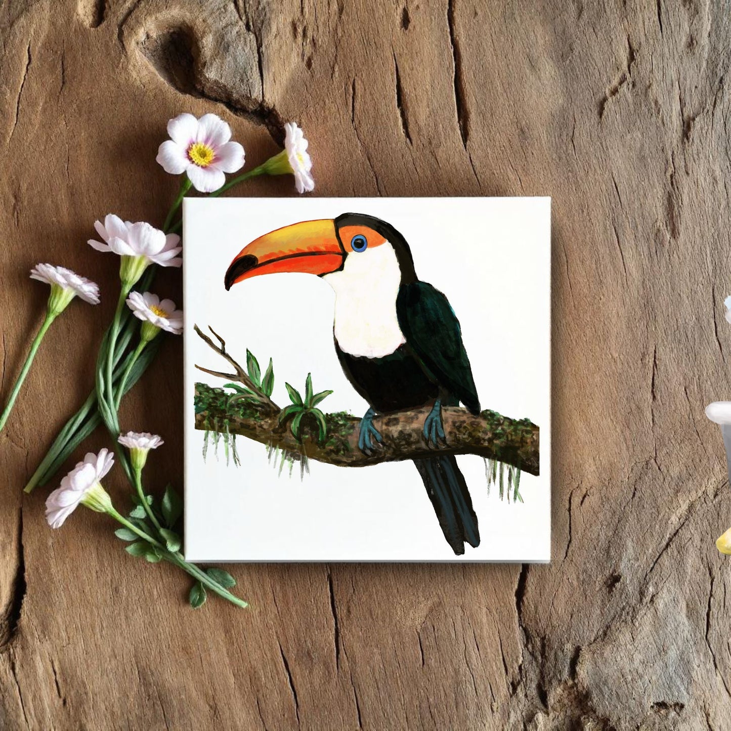Toco Toucan Ceramic Tile - MerikaArt