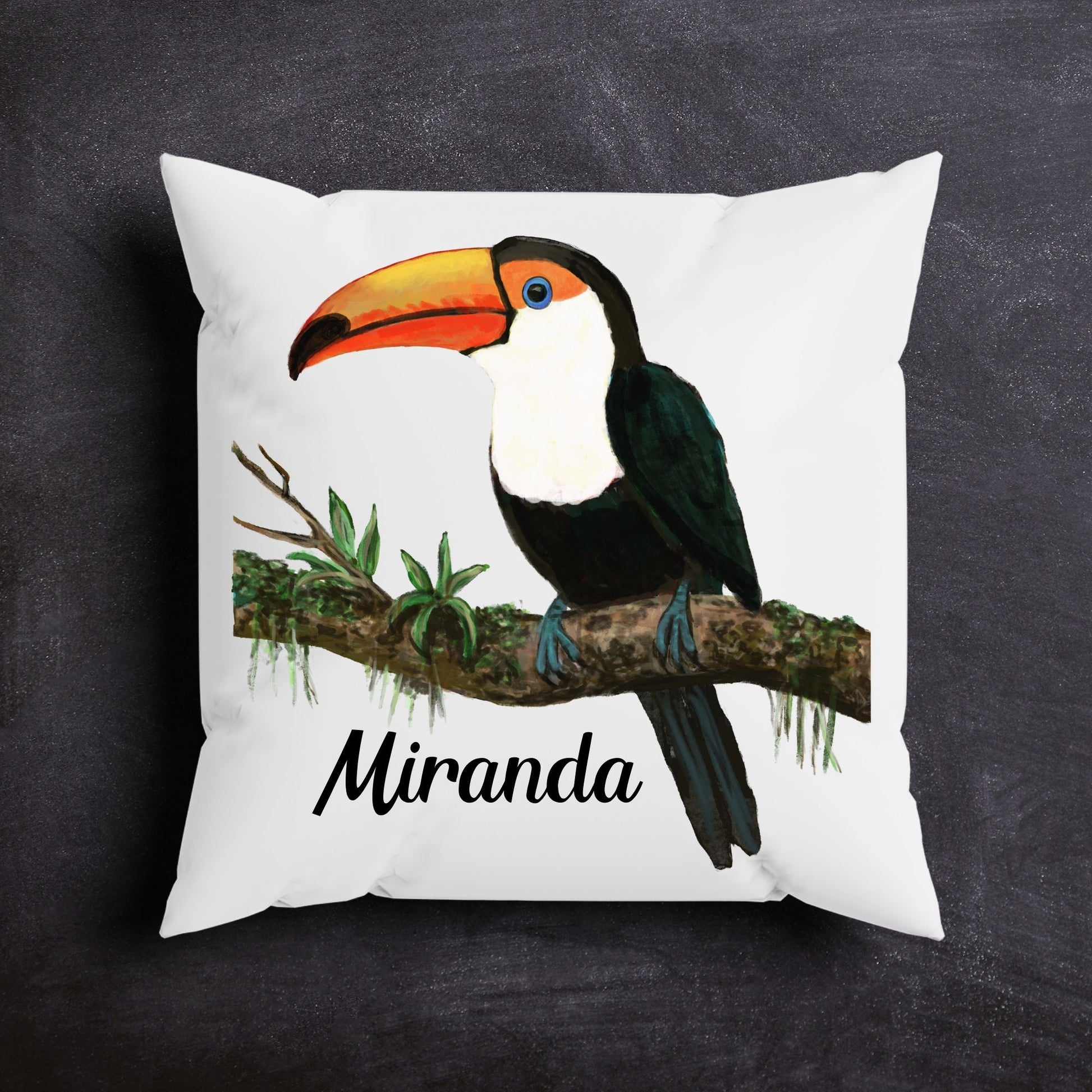 Toco Toucan Throw Pillow - MerikaArt