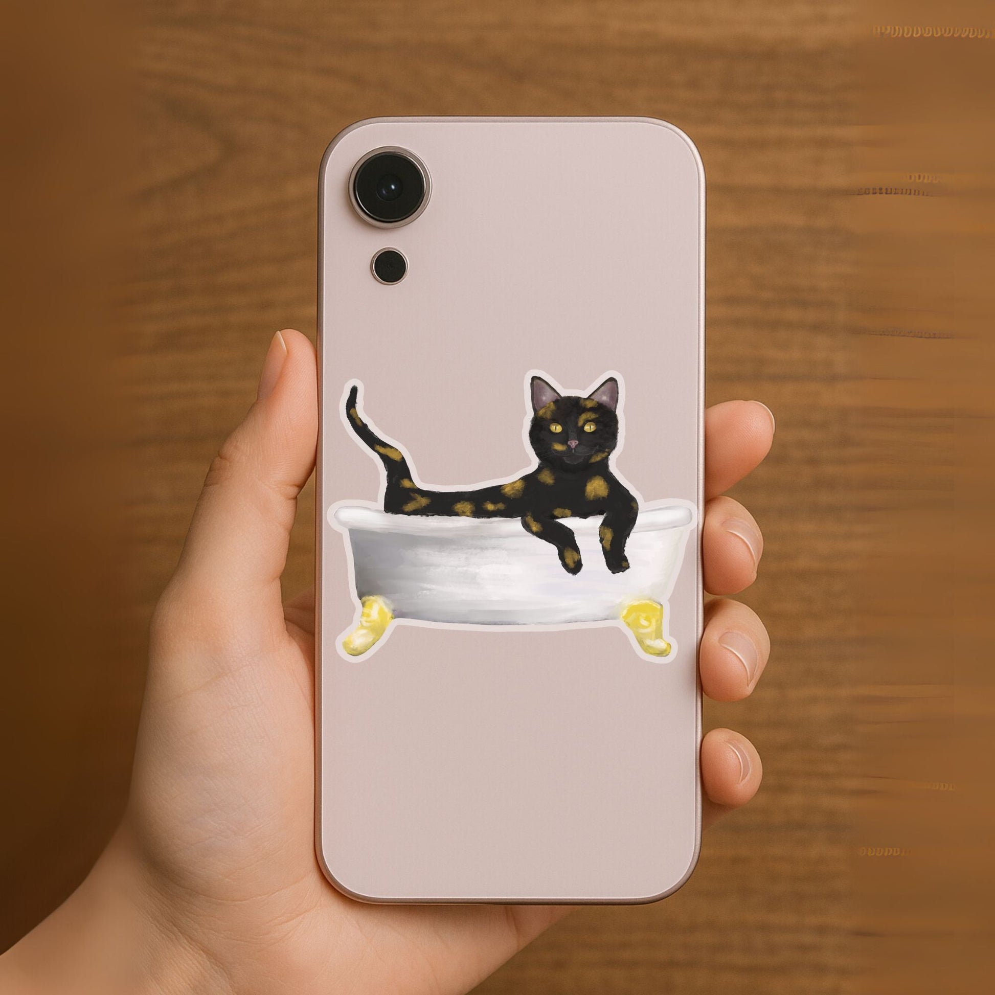 Tortoiseshell Cat Vinyl Sticker - MerikaArt