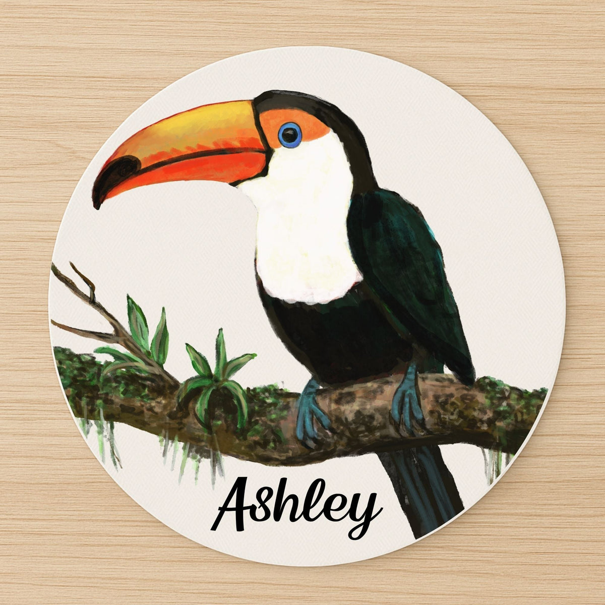 Toucan Branch Mousepad - MerikaArt