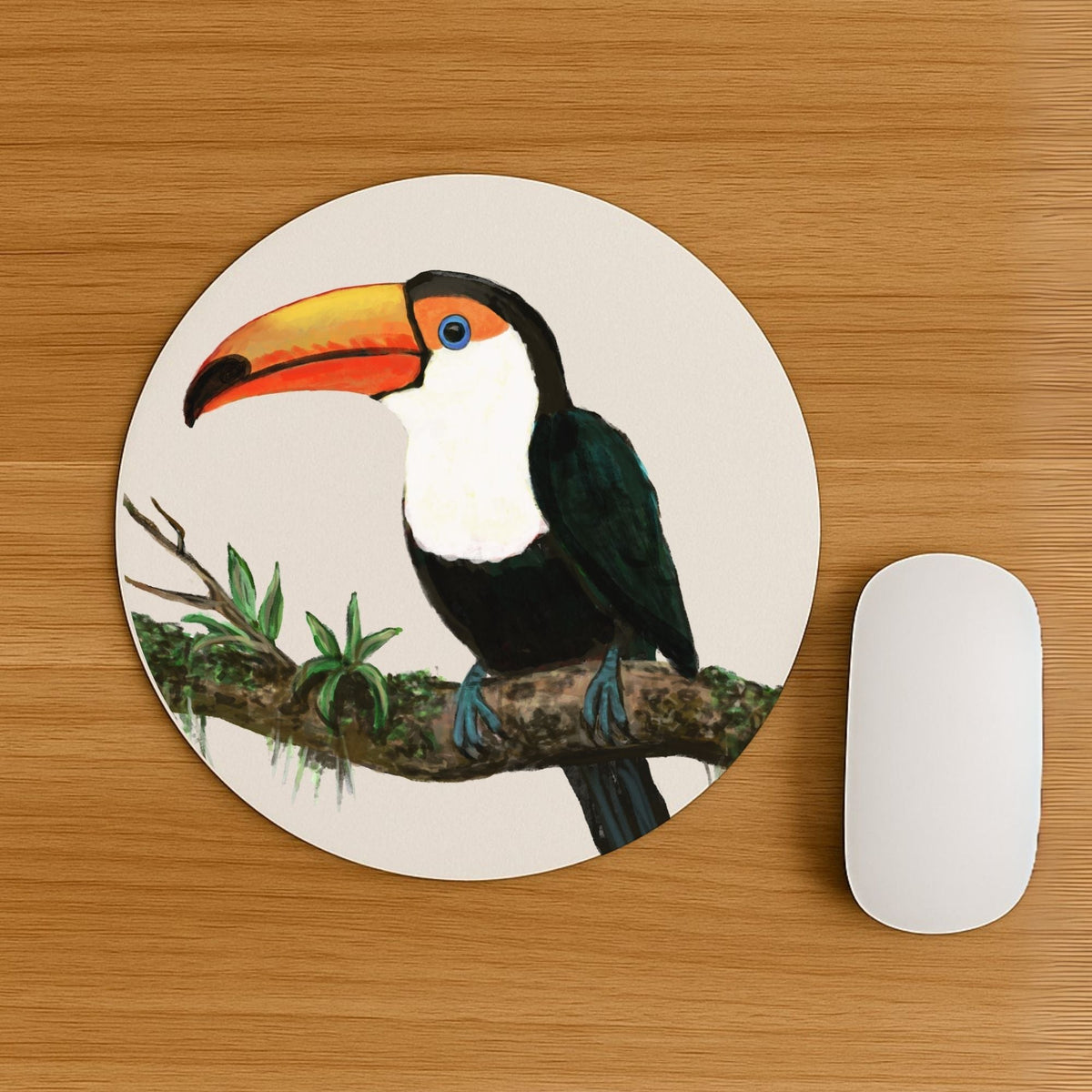 Toucan Branch Mousepad - MerikaArt