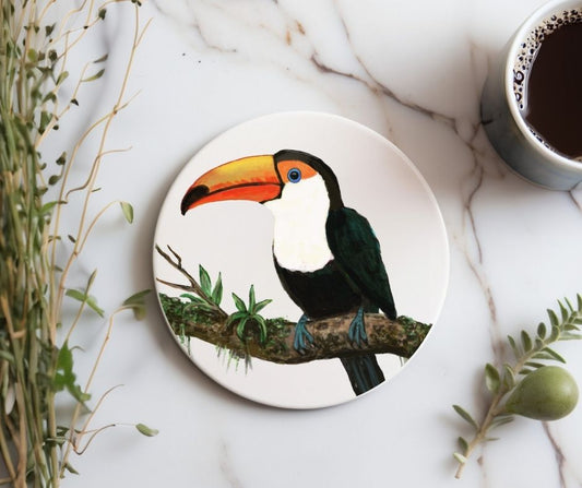 Toucan Ceramic Coaster - MerikaArt