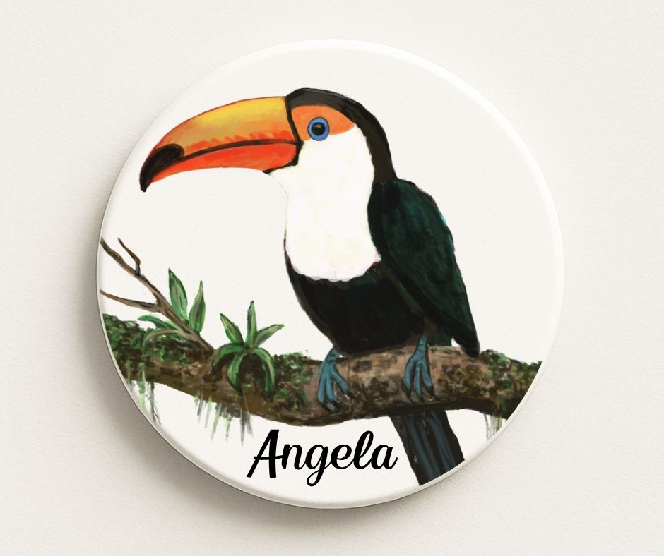 Toucan Ceramic Coaster - MerikaArt