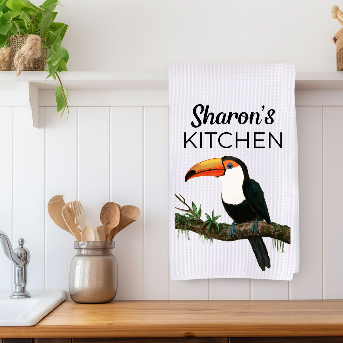 Toucan Kitchen Towel - MerikaArt