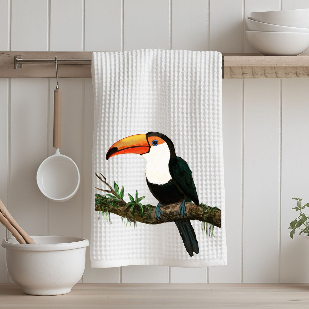 Toucan Kitchen Towel - MerikaArt