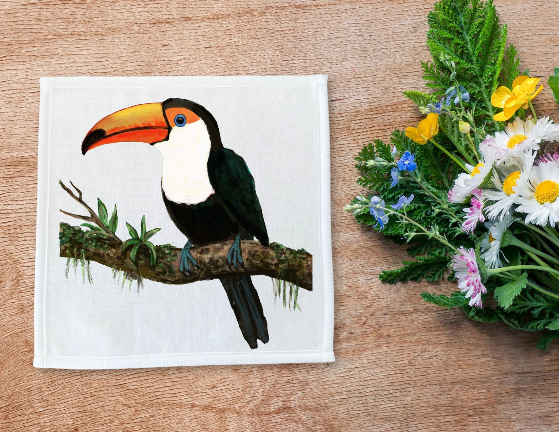 Toucan Washcloth - MerikaArt