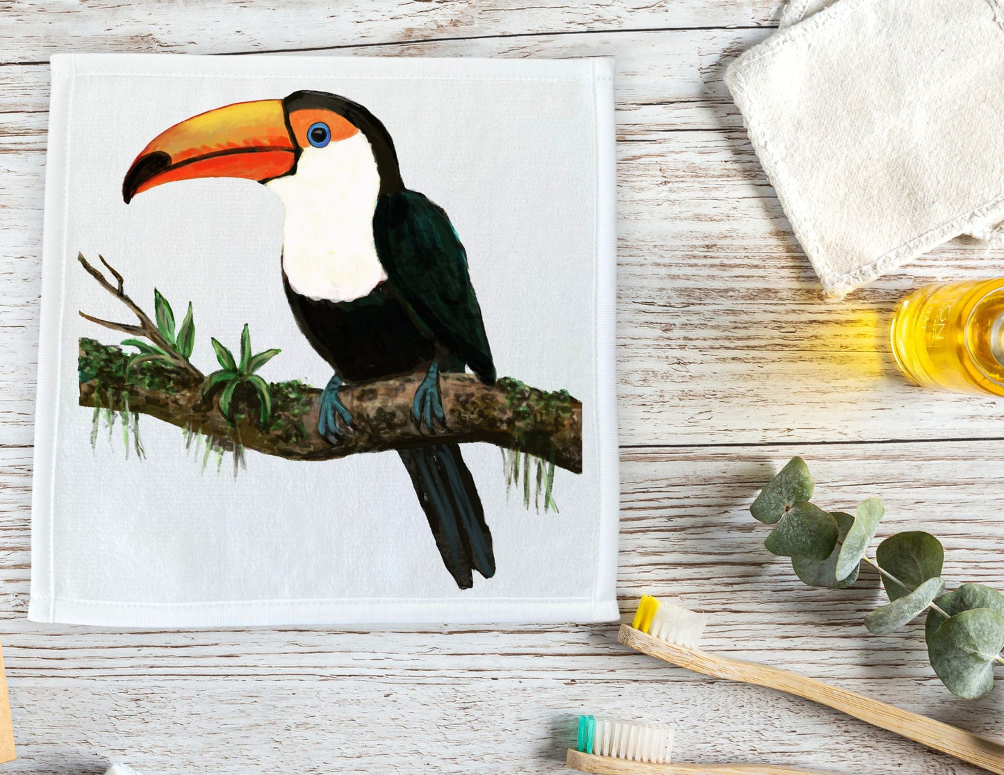 Toucan Washcloth - MerikaArt
