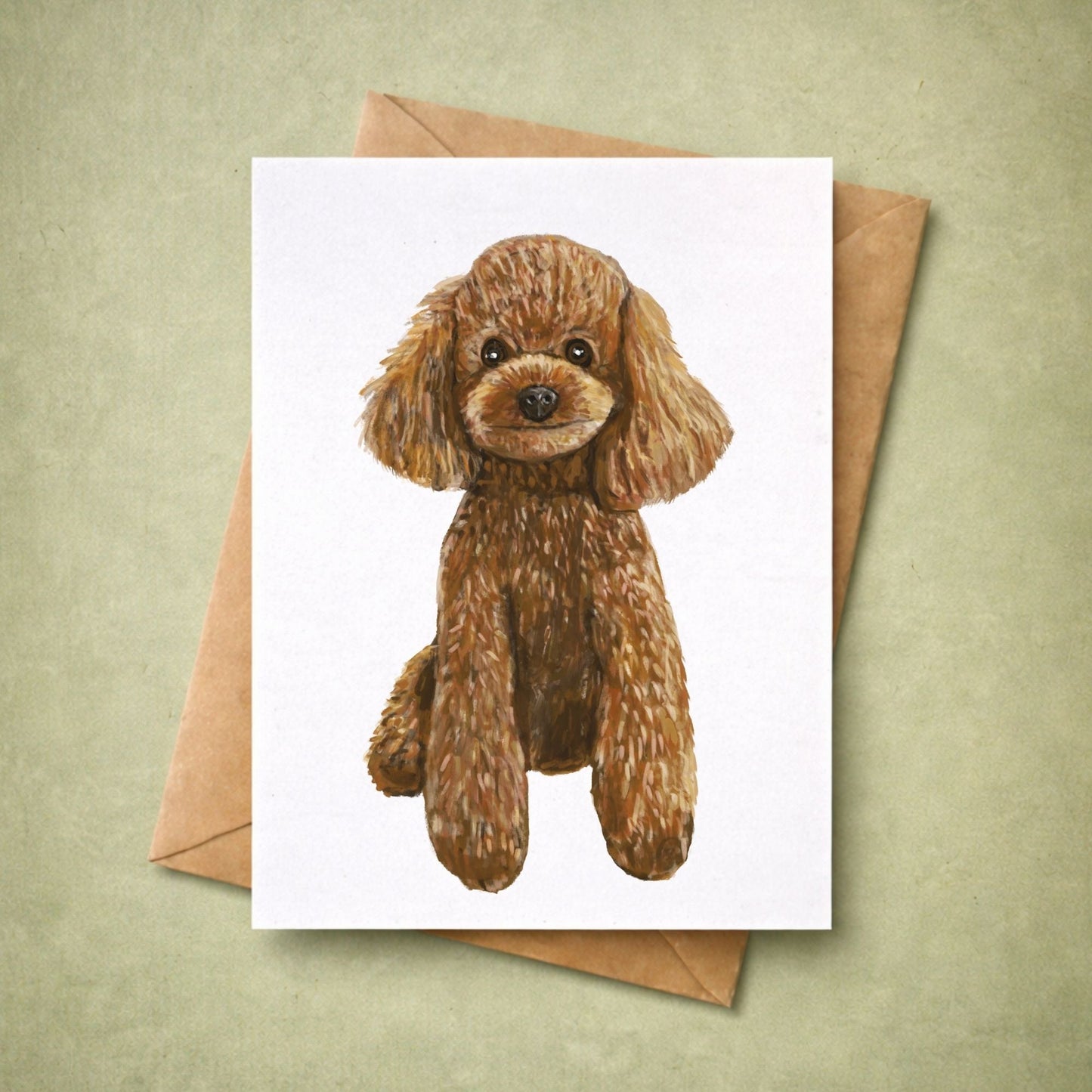 Toy Poodle Postcard - MerikaArt