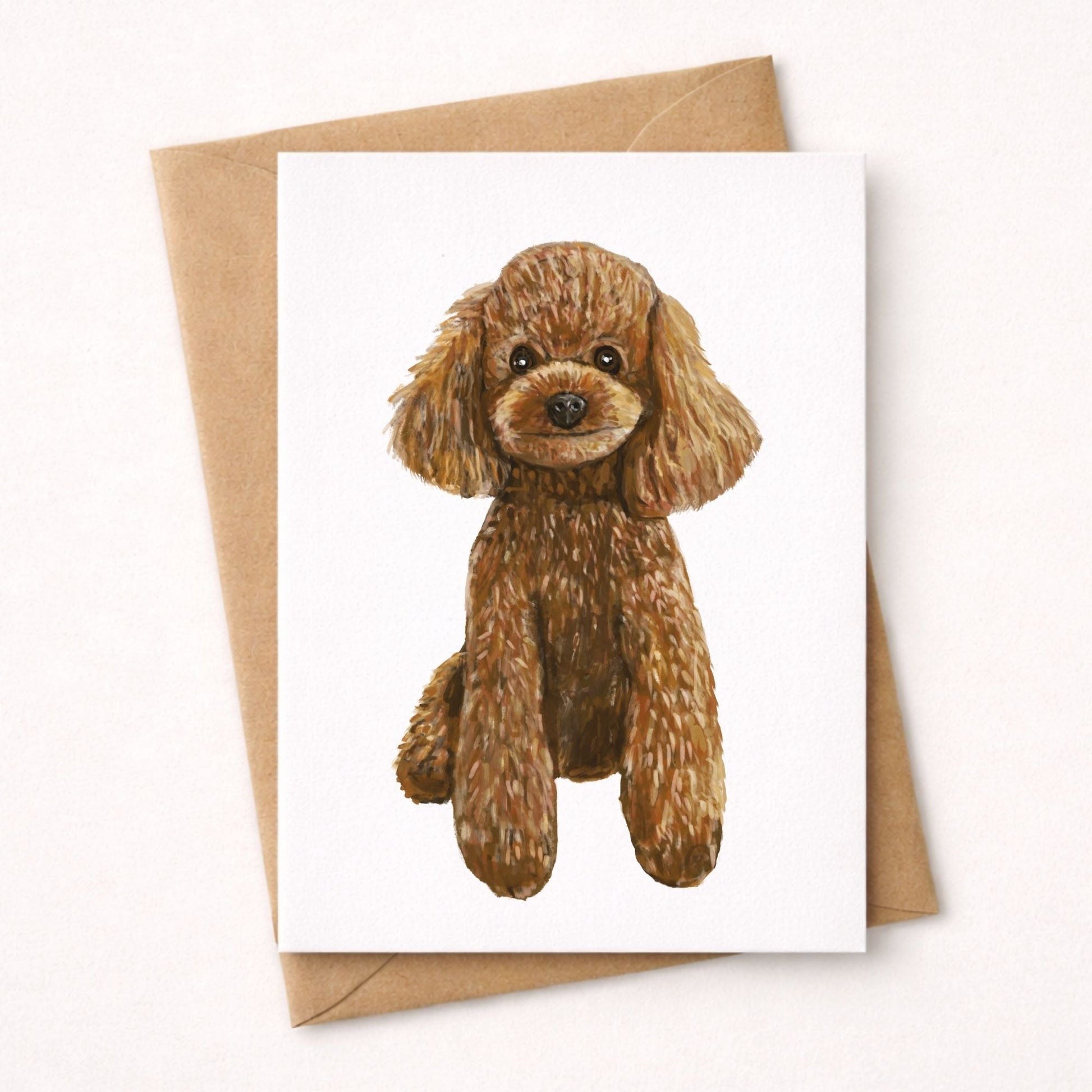 Toy Poodle Postcard - MerikaArt