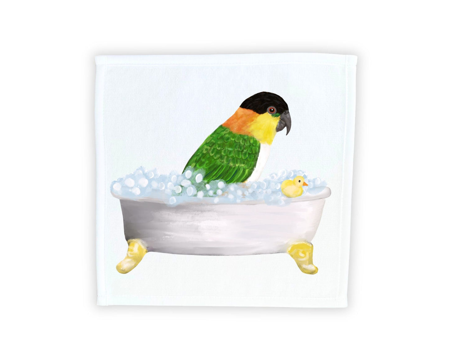 Tropical Parrot Bath Washcloth - MerikaArt