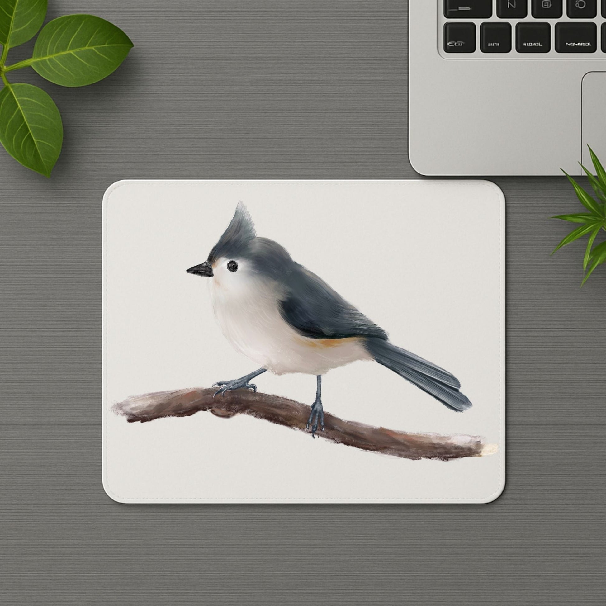 Tufted Titmouse Mousepad - MerikaArt