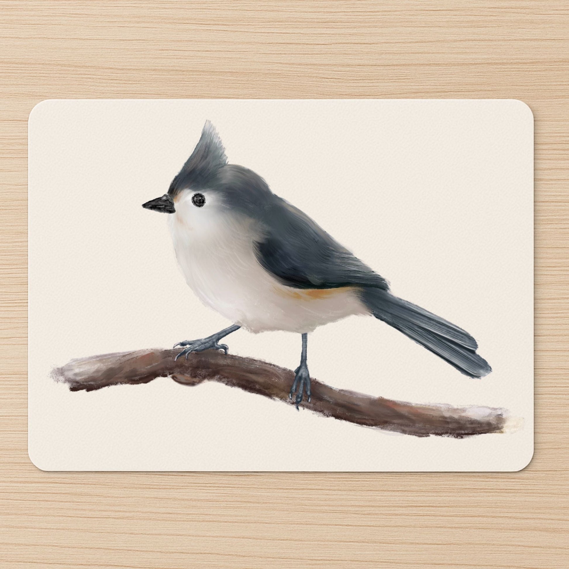 Tufted Titmouse Mousepad - MerikaArt