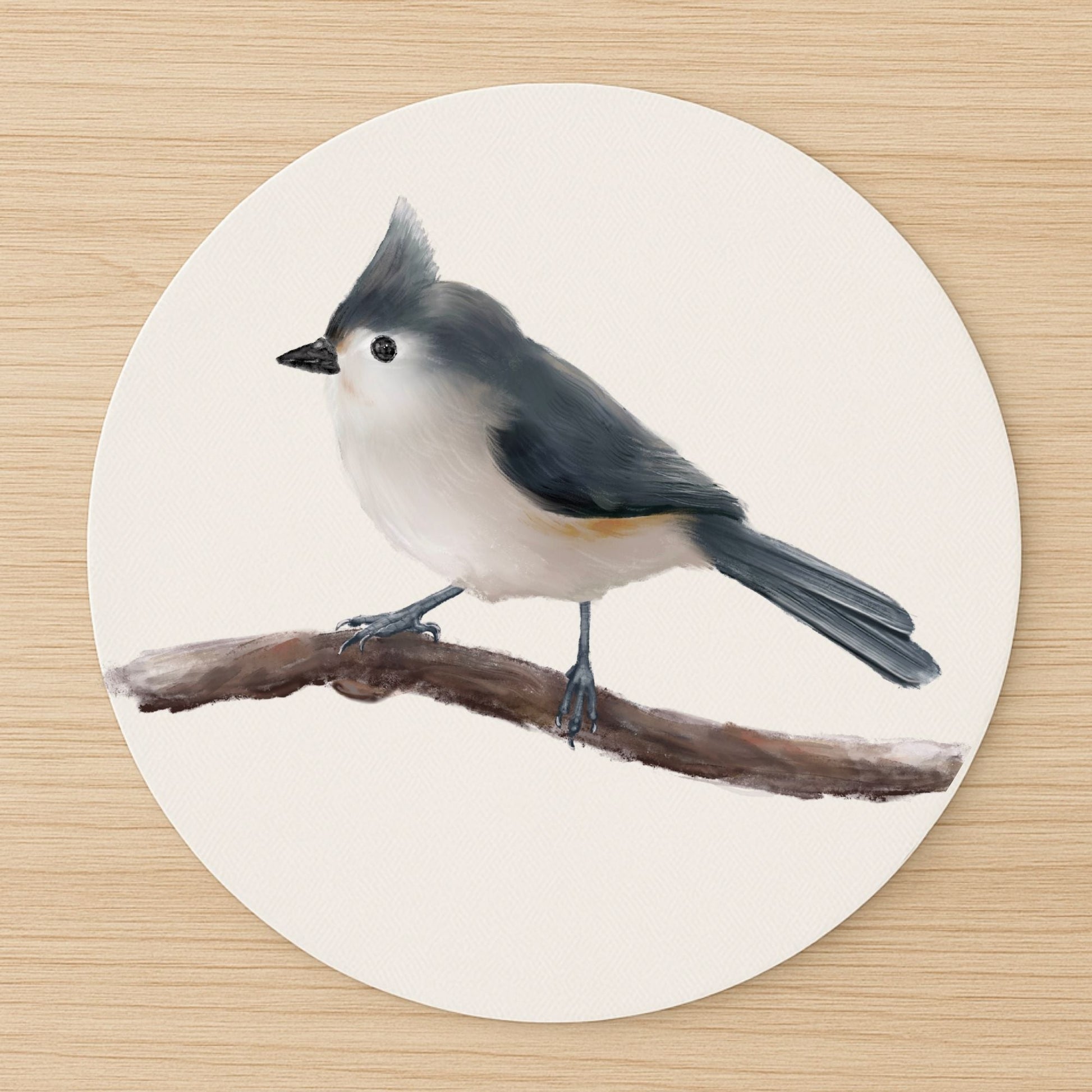 Tufted Titmouse Mousepad - MerikaArt