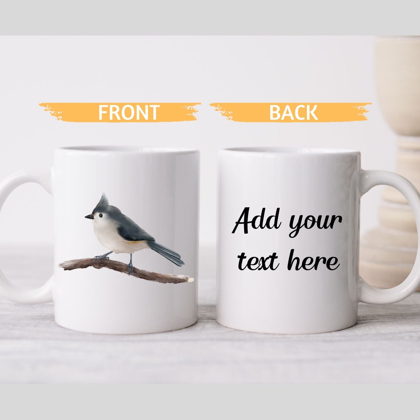 Tufted Titmouse Mug - MerikaArt