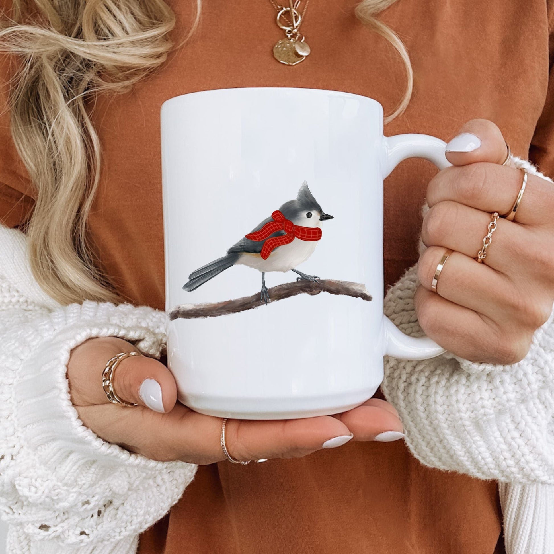 Tufted Titmouse Mug - MerikaArt