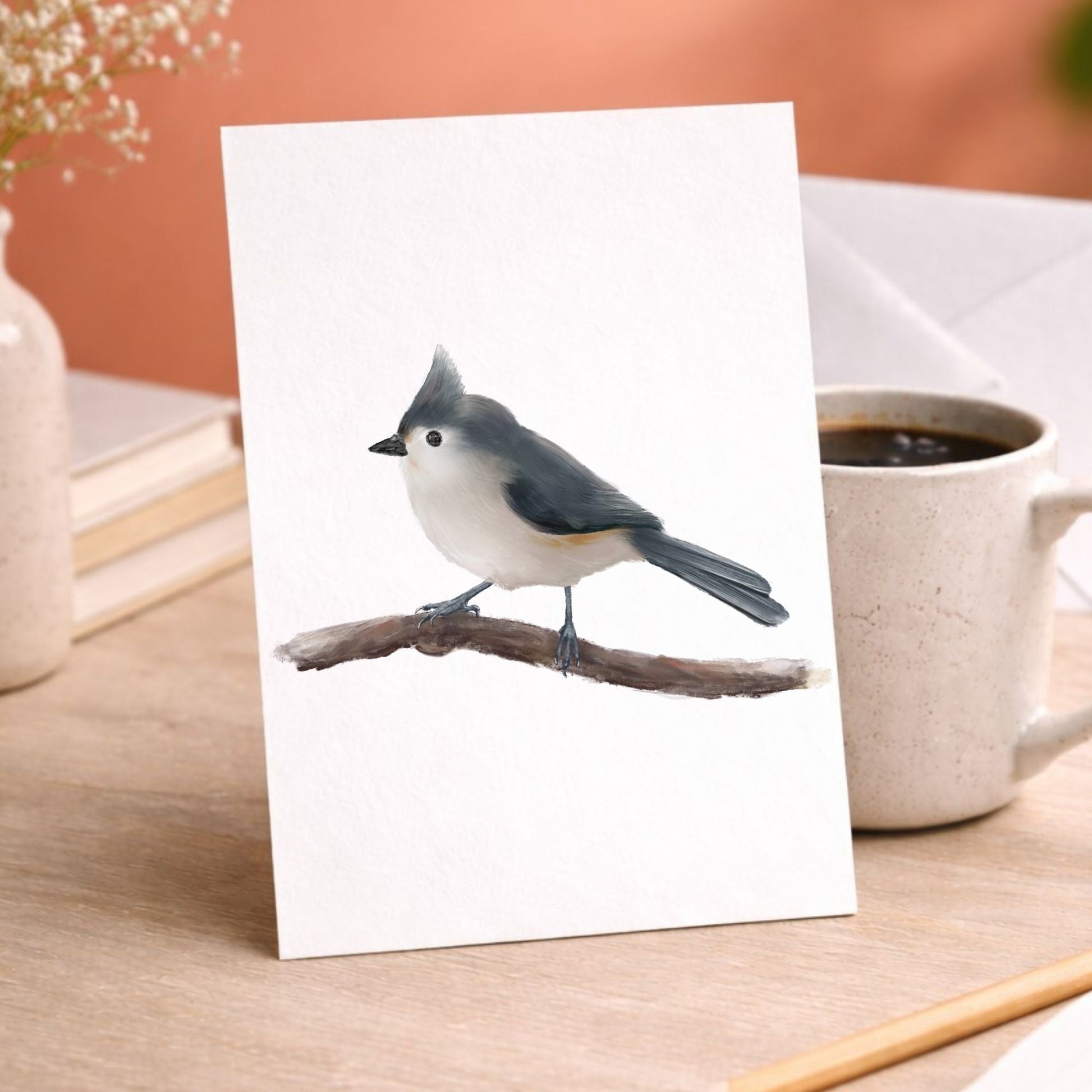 Tufted Titmouse Postcard - MerikaArt