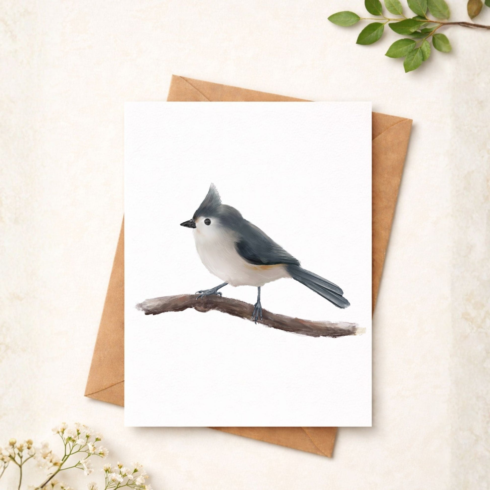 Tufted Titmouse Postcard - MerikaArt