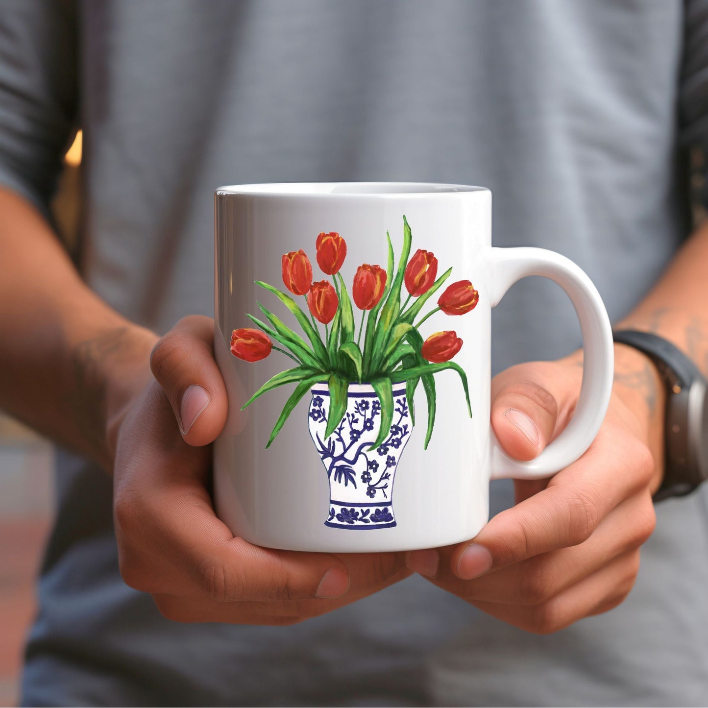 Tulip Bouquet Mug - MerikaArt