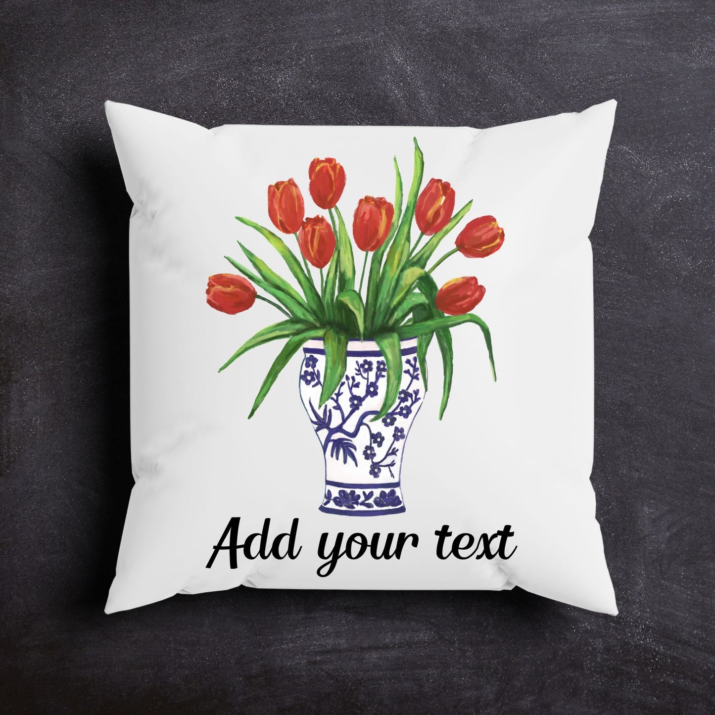 Tulip Vase Pillow - MerikaArt