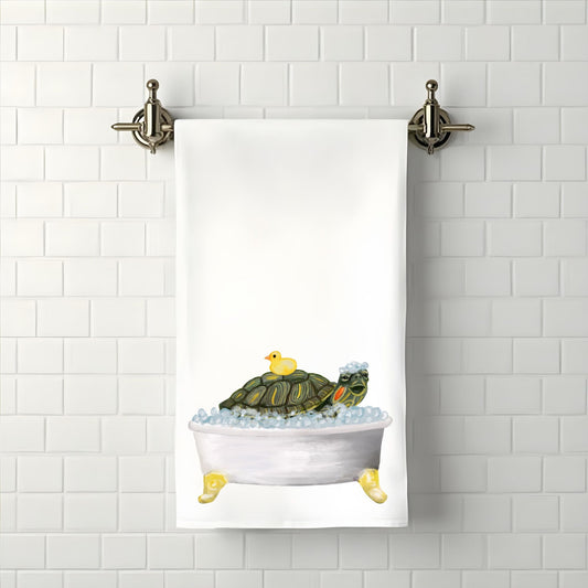 Turtle Bath Bathroom Towel - MerikaArt