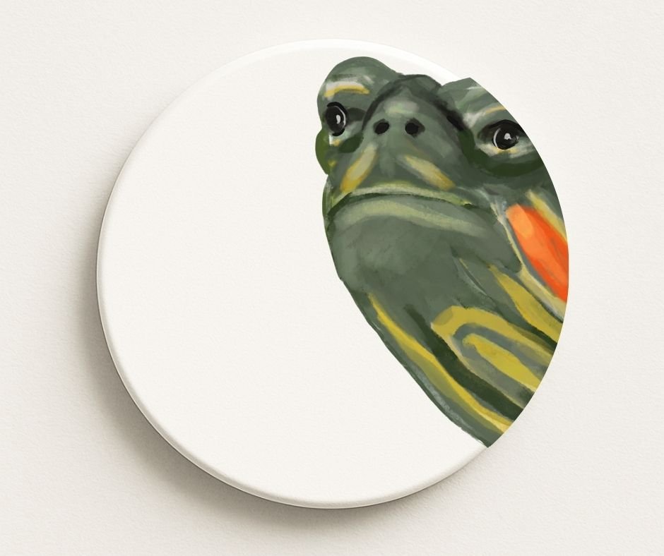 Turtle Ceramic Coaster - MerikaArt
