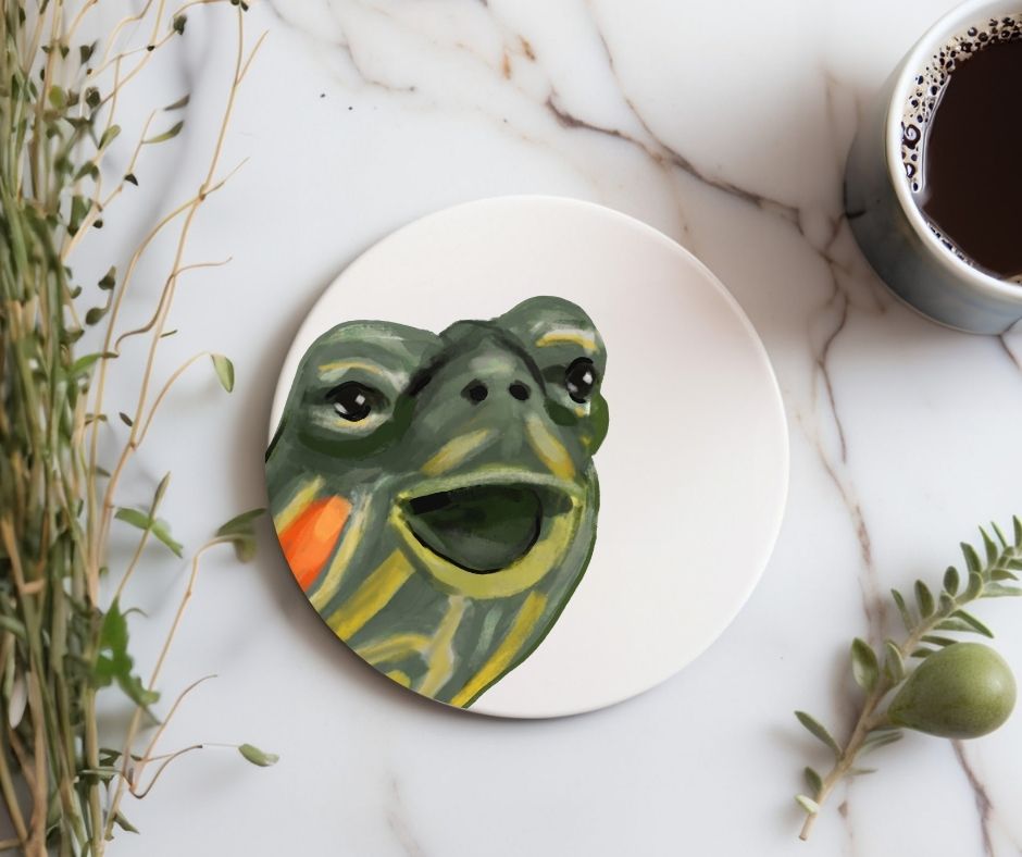 Turtle Ceramic Coaster - MerikaArt