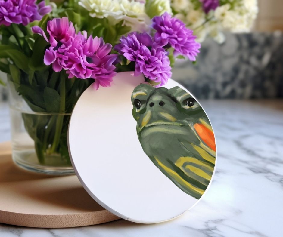 Turtle Ceramic Coaster - MerikaArt