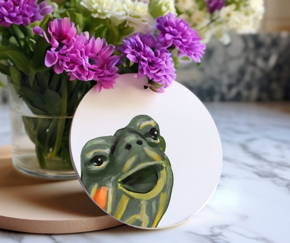 Turtle Ceramic Coaster - MerikaArt