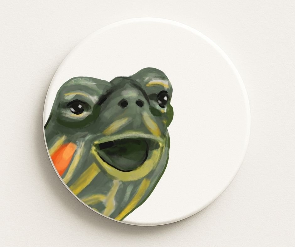 Turtle Ceramic Coaster - MerikaArt