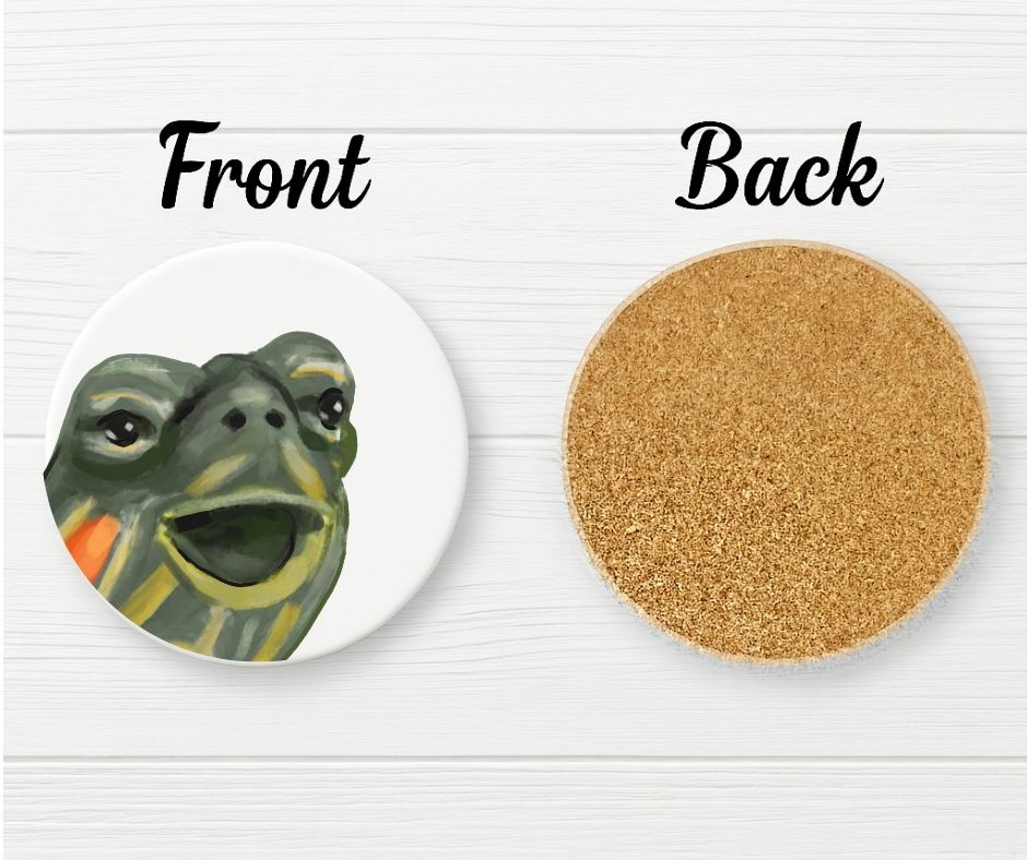Turtle Ceramic Coaster - MerikaArt