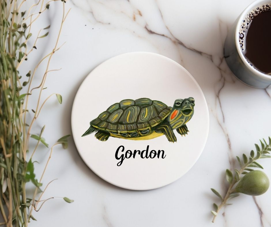 Turtle Ceramic Coaster - MerikaArt