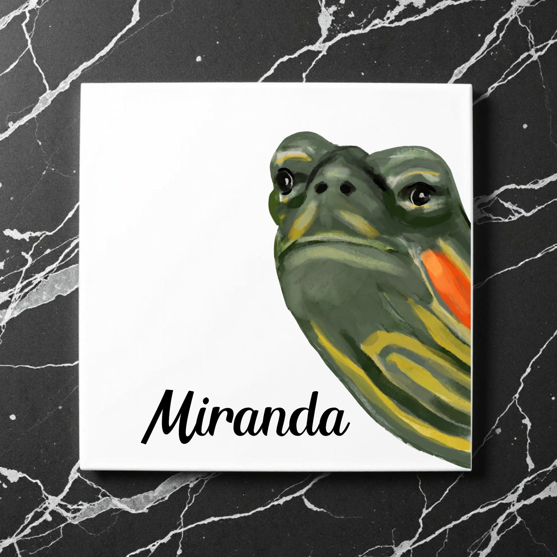 Turtle Ceramic Tile - MerikaArt