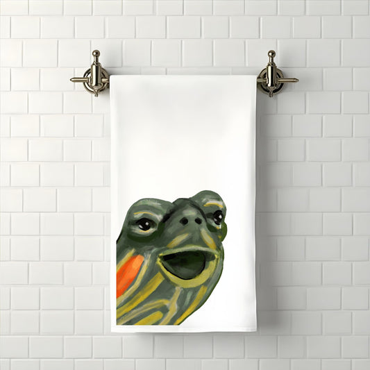 Turtle Face Bathroom Towel - MerikaArt