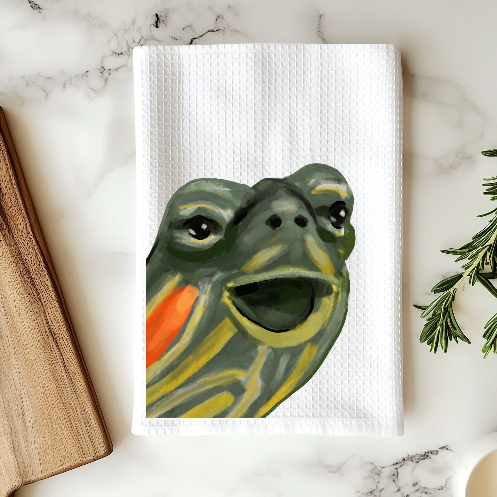 Turtle Kitchen Towel - MerikaArt