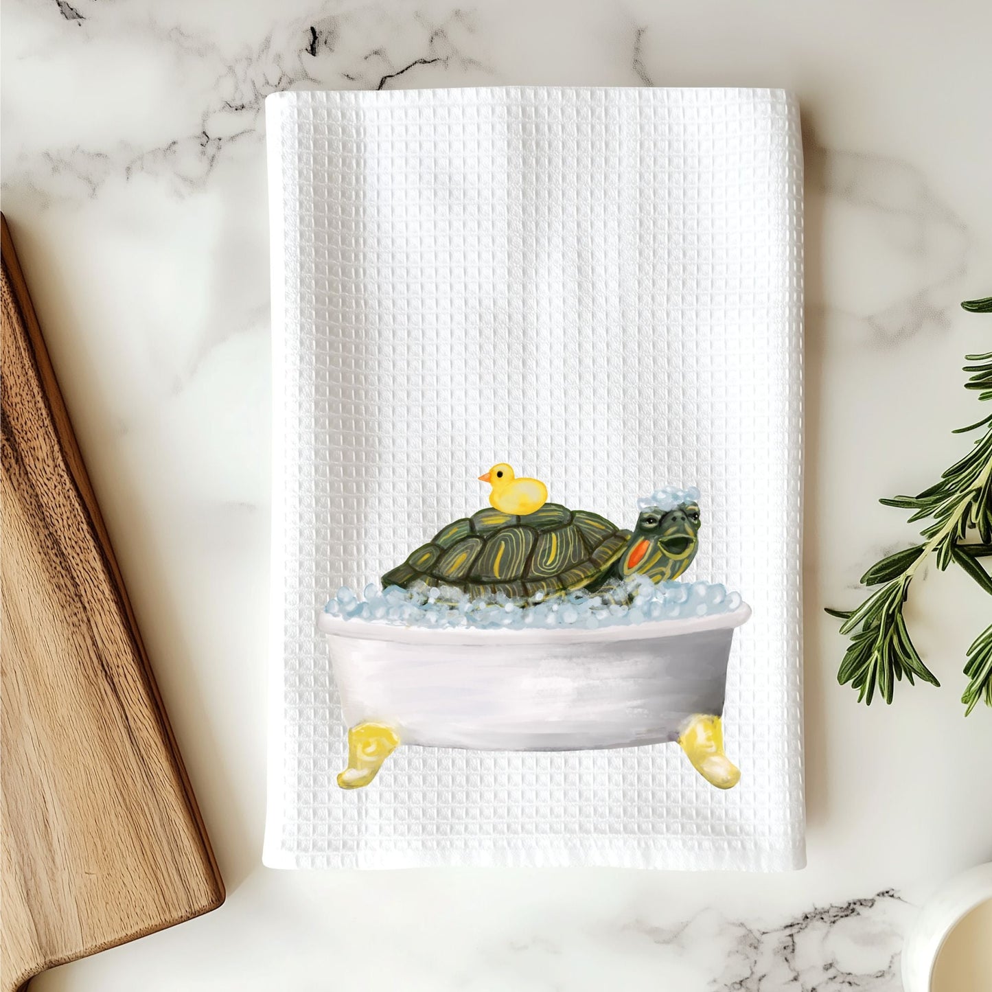 Turtle Kitchen Towel - MerikaArt