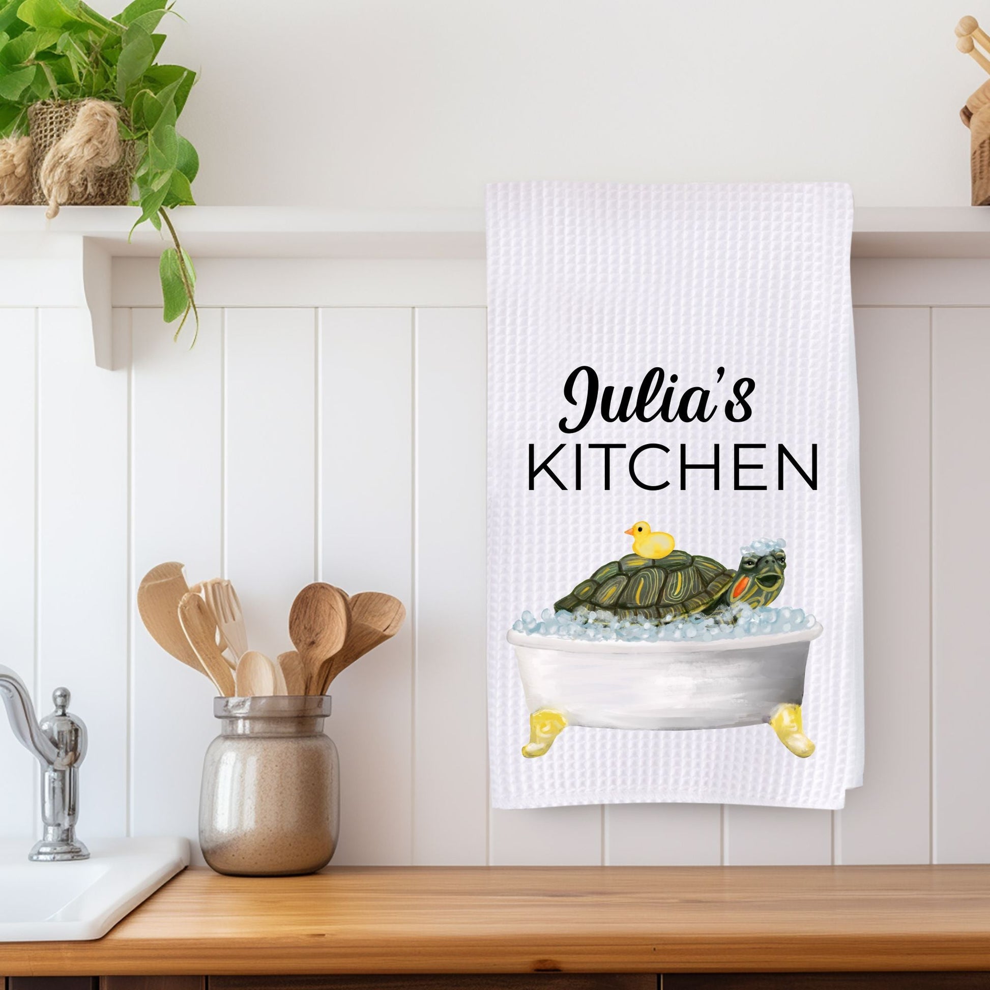Turtle Kitchen Towel - MerikaArt