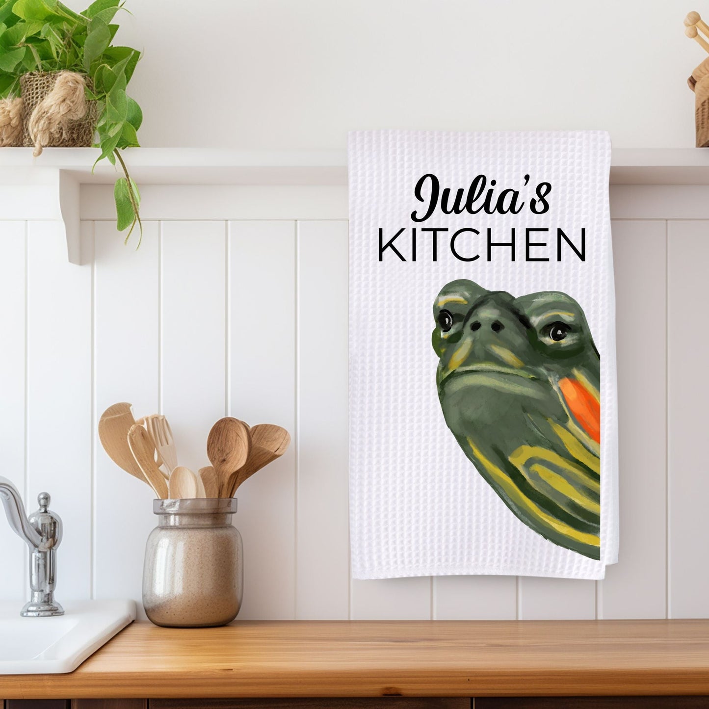 Turtle Kitchen Towel - MerikaArt