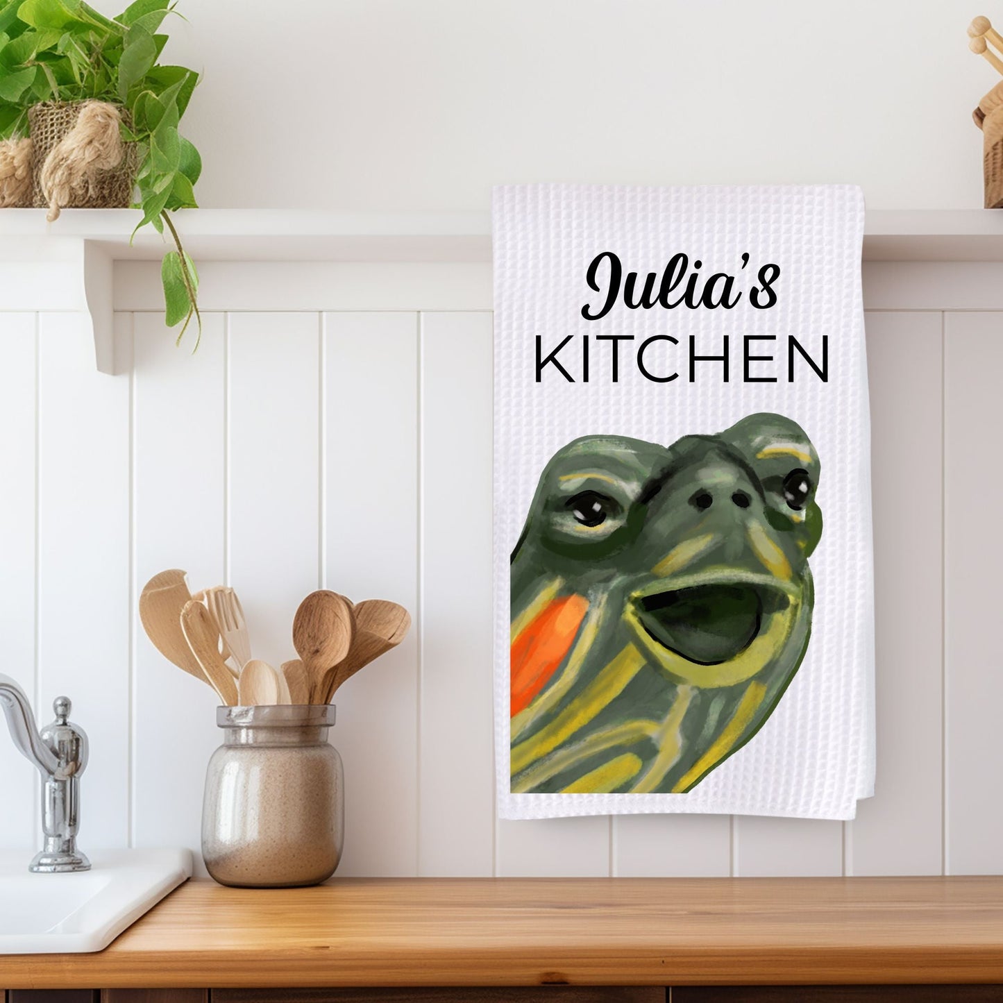 Turtle Kitchen Towel - MerikaArt