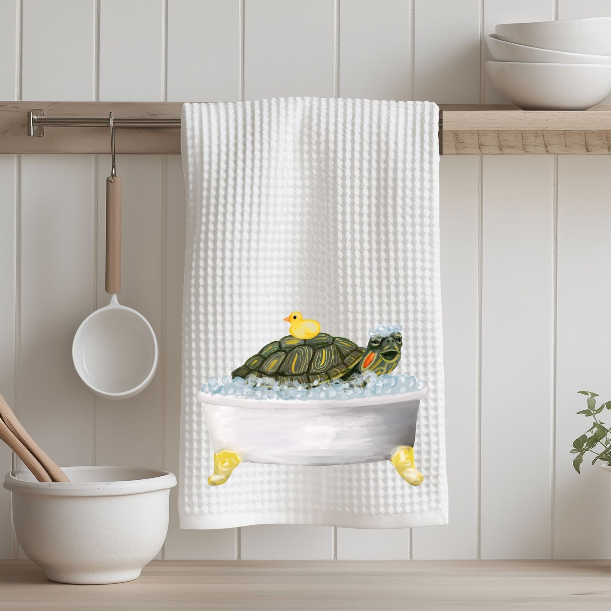 Turtle Kitchen Towel - MerikaArt