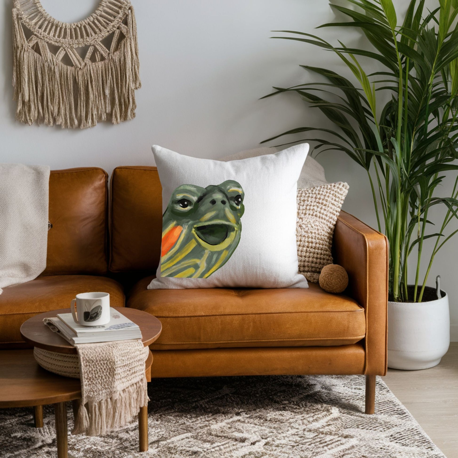 Turtle Pillow - MerikaArt