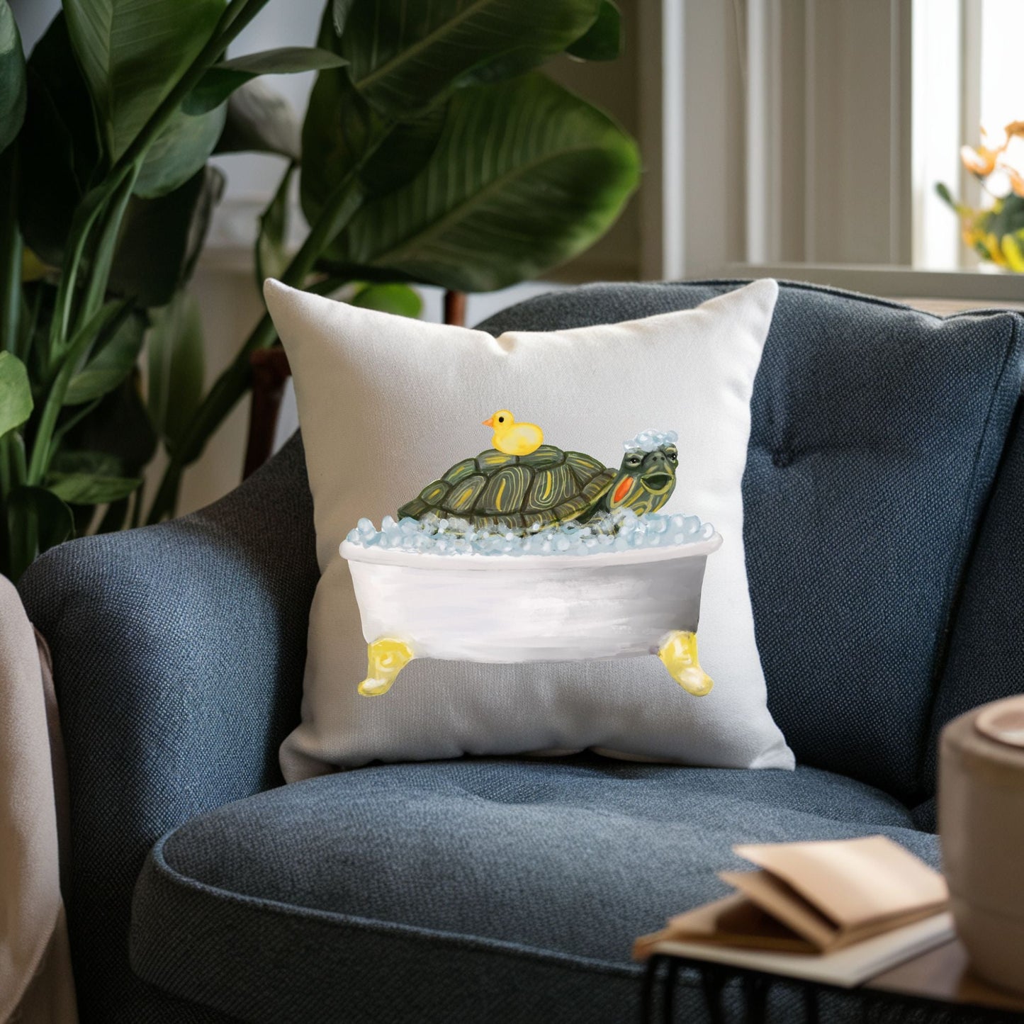 Turtle Pillow - MerikaArt