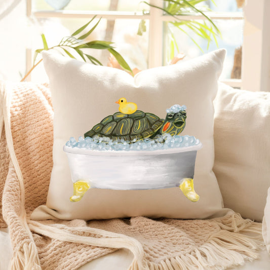 Turtle Pillow - MerikaArt