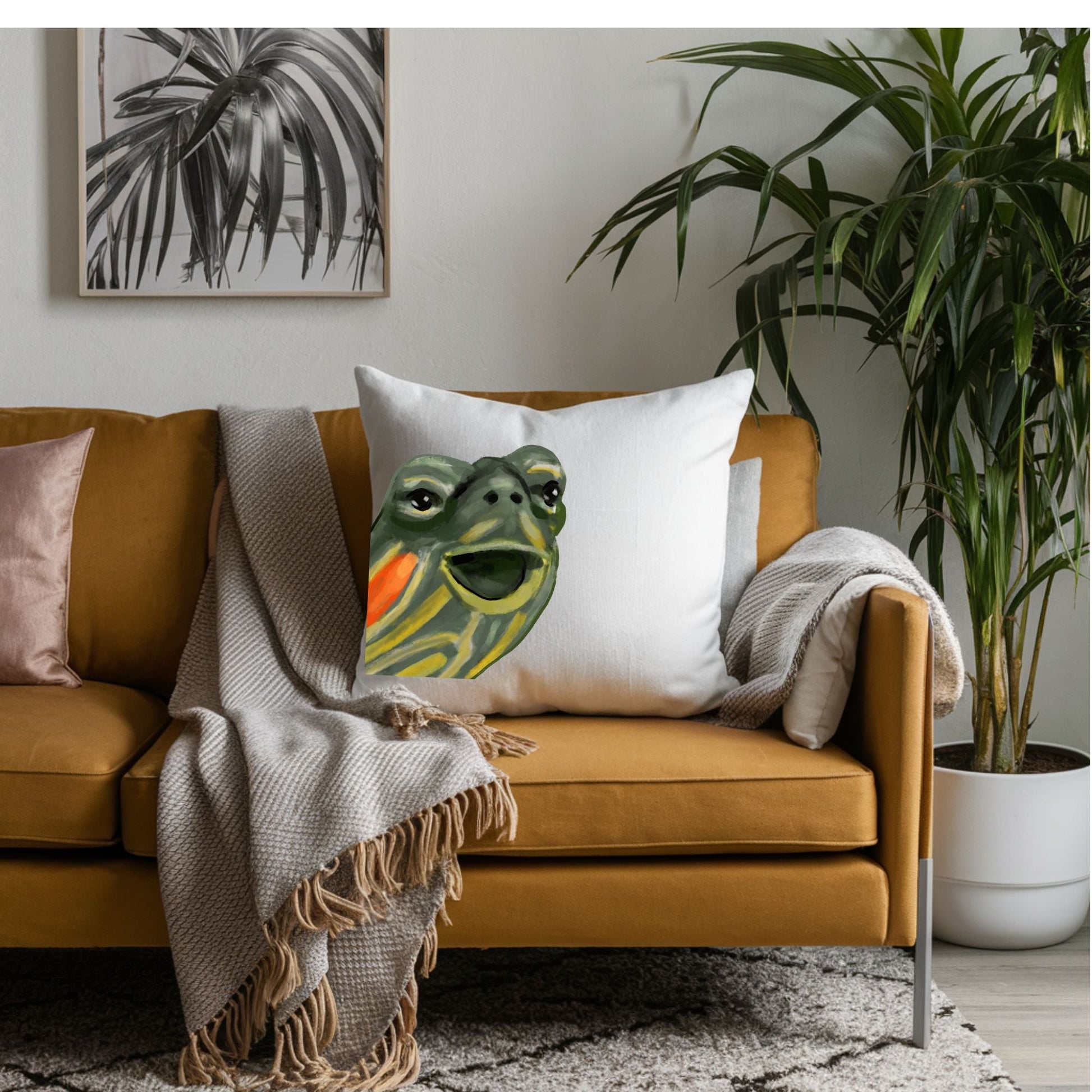 Turtle Pillow - MerikaArt