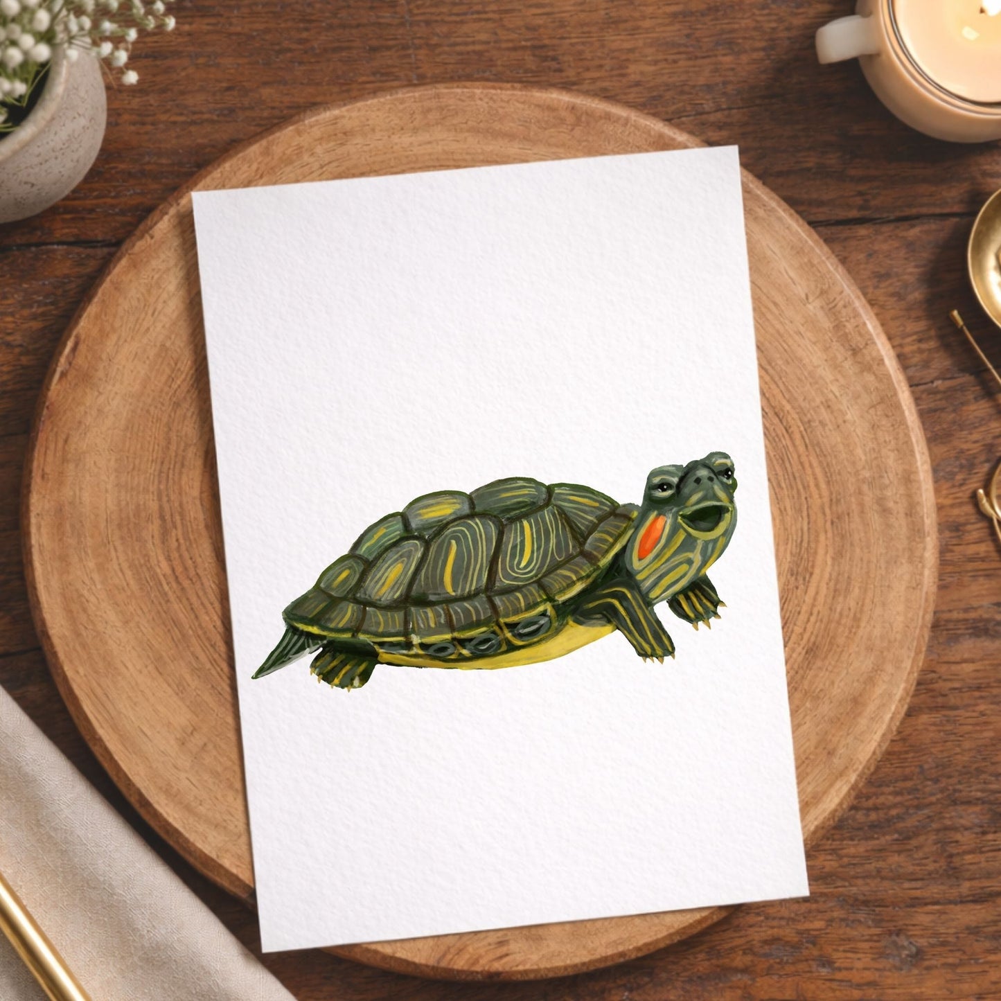 Turtle Postcard - MerikaArt