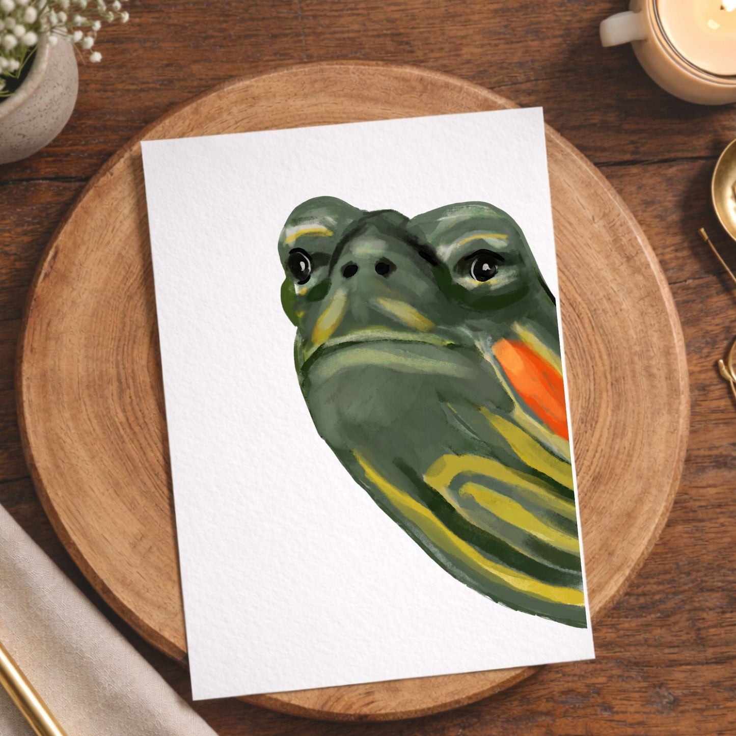 Turtle Postcard - MerikaArt
