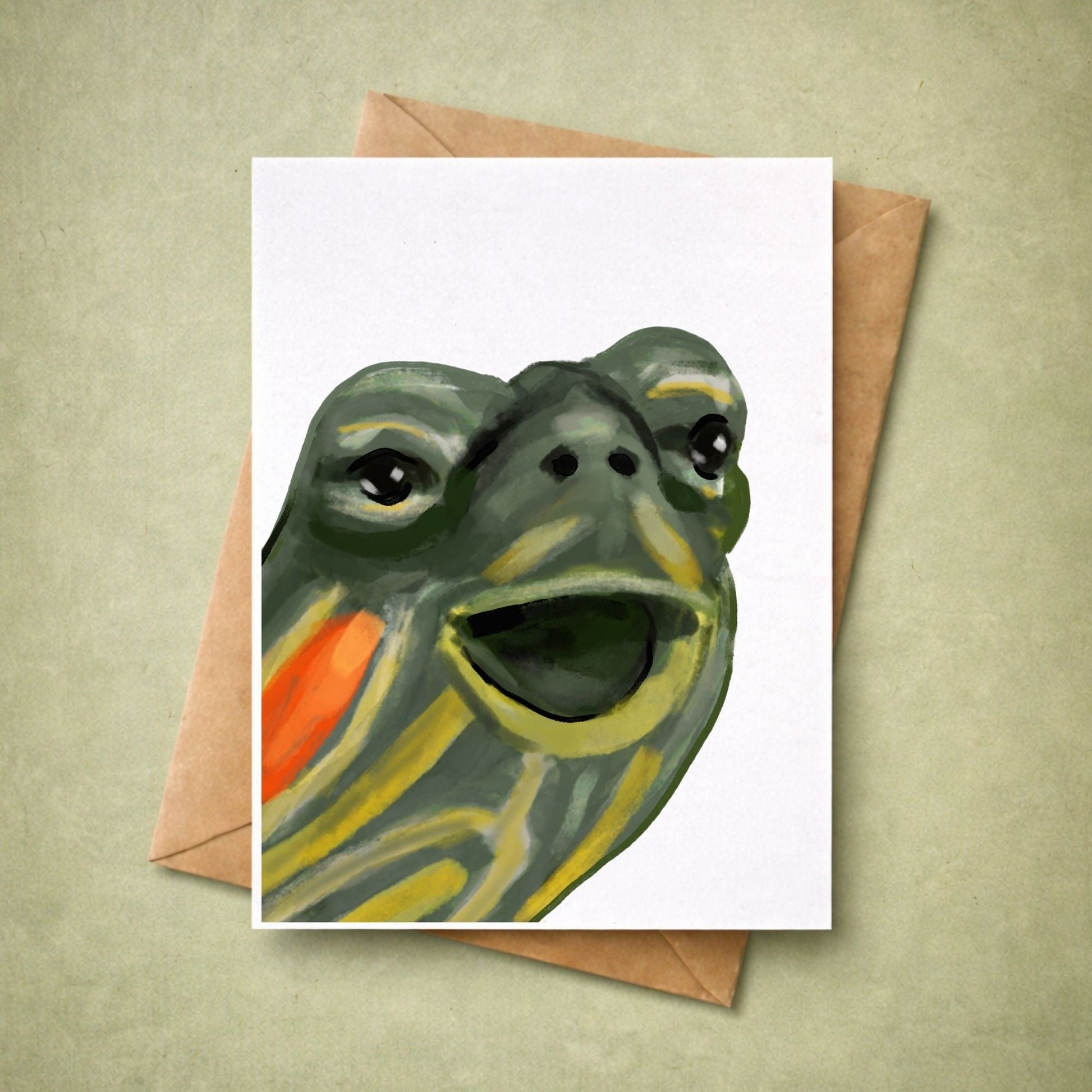 Turtle Postcard - MerikaArt
